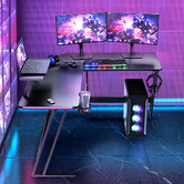 Braxton Home 130cm Astrex L-Shape LED Gaming Desk