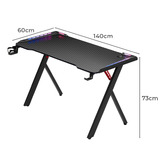 Braxton Home Synthara LED Gaming Desk