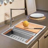 Braxton Home Navagio 600mm Single Kitchen Sink &amp; Accessories Package