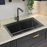 Braxton Home Navagio 600mm Single Kitchen Sink &amp; Accessories Package