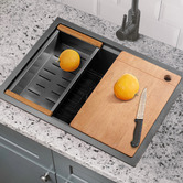 Braxton Home Navagio 600mm Single Kitchen Sink &amp; Accessories Package