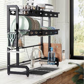 Braxton Home Adjustable Carbon Steel Dish Drying Rack