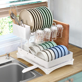 Braxton Home 2 Tier Carbon Steel Dish Drying Rack