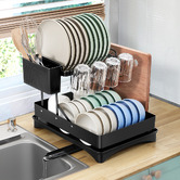 Braxton Home 2 Tier Carbon Steel Dish Drying Rack