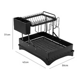 Braxton Home 2 Tier Carbon Steel Dish Drying Rack