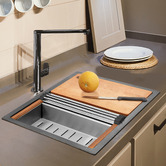 Braxton Home Navagio 600mm Single Kitchen Sink &amp; Accessories Package