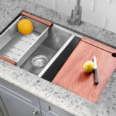 Braxton Home Frag 750mm Single Stainless Steel Kitchen Sink &amp; Accessories Package