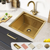 Braxton Home Frag 450mm Single Stainless Steel Kitchen Sink &amp; Accessories Package