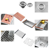 Braxton Home Frag 450mm Single Stainless Steel Kitchen Sink &amp; Accessories Package
