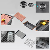 Braxton Home Frag 450mm Single Stainless Steel Kitchen Sink &amp; Accessories Package