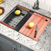 Braxton Home Frag 600mm Single Stainless Steel Kitchen Sink &amp; Accessories Package