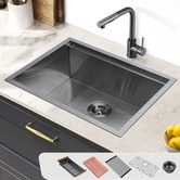 Braxton Home Frag 600mm Single Stainless Steel Kitchen Sink &amp; Accessories Package