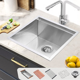 Braxton Home Frag 450mm Single Stainless Steel Kitchen Sink &amp; Accessories Package