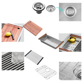 Braxton Home Frag 600mm Single Stainless Steel Kitchen Sink &amp; Accessories Package