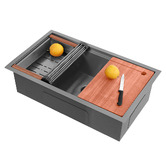 Braxton Home 600mm Single Stainless Steel Kitchen Sink &amp; Accessories Package