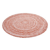 Boulevarde Rugs Rust Orbit Hand-Woven Indoor/Outdoor Round Rug