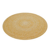 Boulevarde Rugs Apricot Orbit Hand-Woven Indoor/Outdoor Round Rug