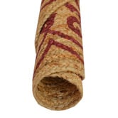 Boulevarde Rugs Red Cuba Hand-Woven Jute Round Rug