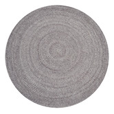Boulevarde Rugs Silver Orbit Hand-Woven Indoor/Outdoor Round Rug