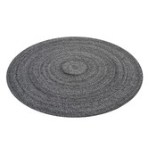 Boulevarde Rugs Ash Grey Orbit Hand-Woven Indoor/Outdoor Round Rug