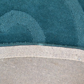 Boulevarde Rugs Turquoise Swirl Wool Round Rug