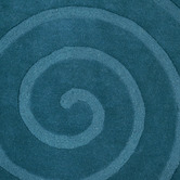 Boulevarde Rugs Turquoise Swirl Wool Round Rug