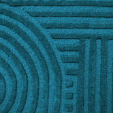 Boulevarde Rugs Turquoise Gagham Contemporary Hand-Tufted Wool Rug