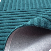 Boulevarde Rugs Turquoise Gagham Contemporary Hand-Tufted Wool Rug