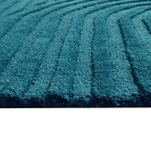 Boulevarde Rugs Turquoise Gagham Contemporary Hand-Tufted Wool Rug