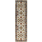Boulevarde Rugs Grey &amp; Cream Hanette Kashan Wool-Blend Runner