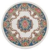 Boulevarde Rugs Blue Avalon Hand-Tufted Wool Round Rug