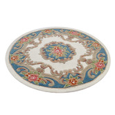 Boulevarde Rugs Blue Avalon Hand-Tufted Wool Round Rug