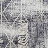 Boulevarde Rugs Black Aura Flat-Woven Wool Rug