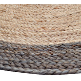 Boulevarde Rugs Natural &amp; Turquoise Ripple Hand-Woven Round Rug