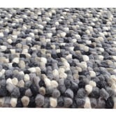 Boulevarde Rugs Grey Jelly Bean Felted Wool-Blend Rug