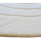 Boulevarde Rugs White Swirl Hand Woven Round Rug