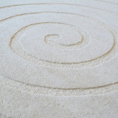 Boulevarde Rugs White Swirl Hand Woven Round Rug