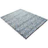 Boulevarde Rugs Light Blue Jelly Bean Felted Wool-Blend Rug