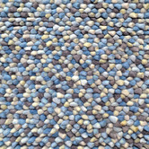 Boulevarde Rugs Light Blue Jelly Bean Felted Wool-Blend Rug