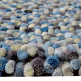 Boulevarde Rugs Light Blue Jelly Bean Felted Wool-Blend Rug