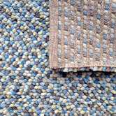 Boulevarde Rugs Light Blue Jelly Bean Felted Wool-Blend Rug