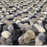 Boulevarde Rugs Grey Jelly Bean Felted Wool-Blend Rug