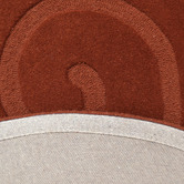 Boulevarde Rugs Rust Swirl Wool Round Rug