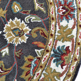 Boulevarde Rugs Grey &amp; Cream Vicco Kashan Round Wool-Blend Rug