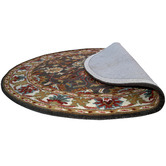 Boulevarde Rugs Grey &amp; Cream Vicco Kashan Round Wool-Blend Rug