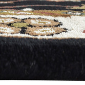 Boulevarde Rugs Black &amp; Cream Kashan Wool-Blend Rug
