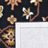 Boulevarde Rugs Black &amp; Cream Kashan Wool-Blend Rug