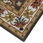 Boulevarde Rugs Grey &amp; Cream Vicco Kashan Wool-Blend Rug