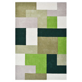 Boulevarde Rugs Green Hifa Box Hand-Tufted Wool Rug