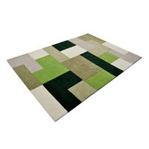 Boulevarde Rugs Green Hifa Box Hand-Tufted Wool Rug